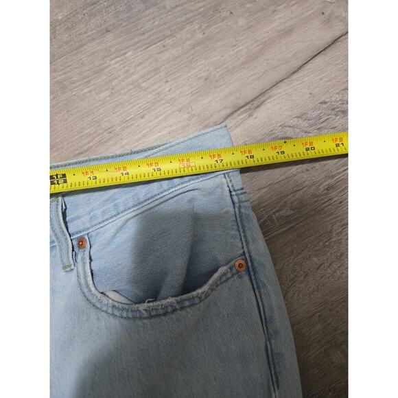 Levi's Low Pro Straight High Waisted Jeans Women's Size 31 (10/12) Distressed - Picture 13 of 15
